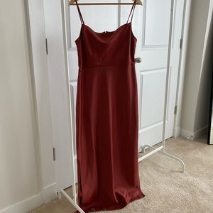 BHLDN Satin Charmeuse Midi Dress